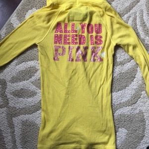Victoria’s Secret Pink Henley with hood